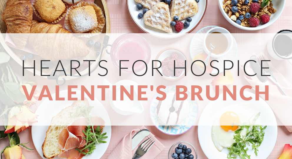 Heart for hospice valentine's brunch