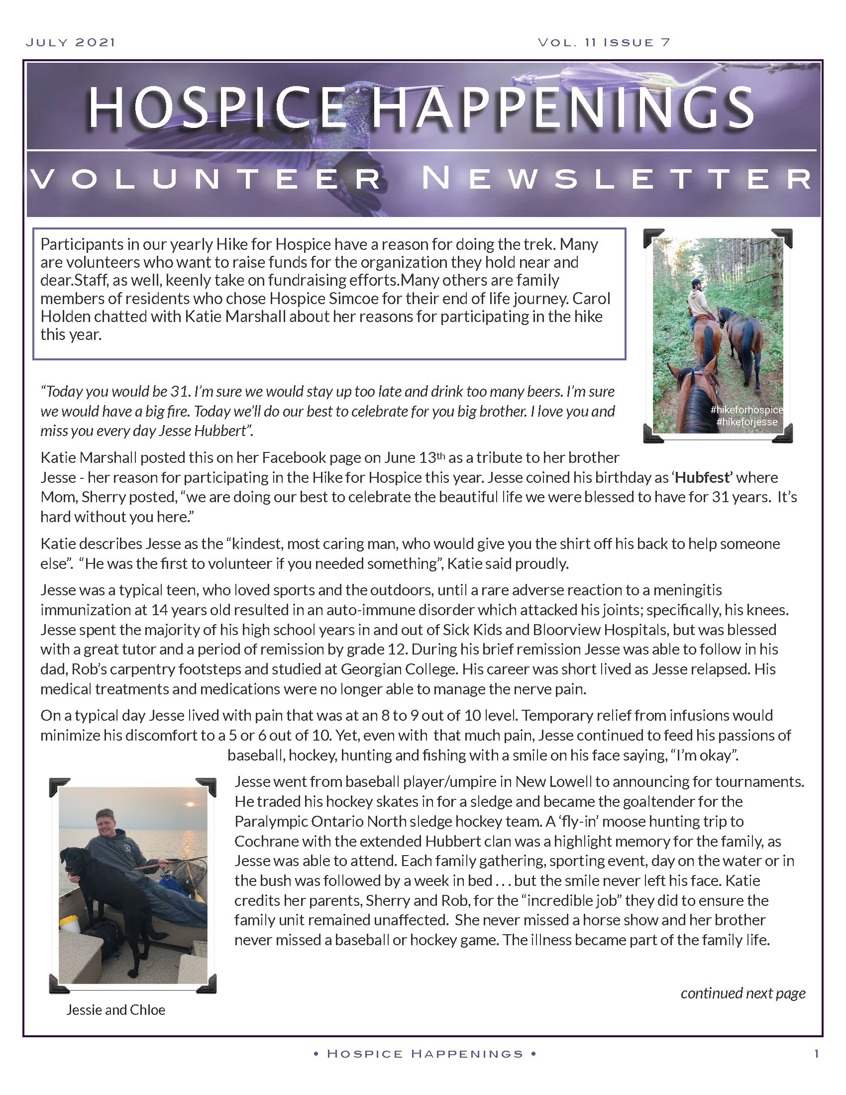 Volunteer newsletter