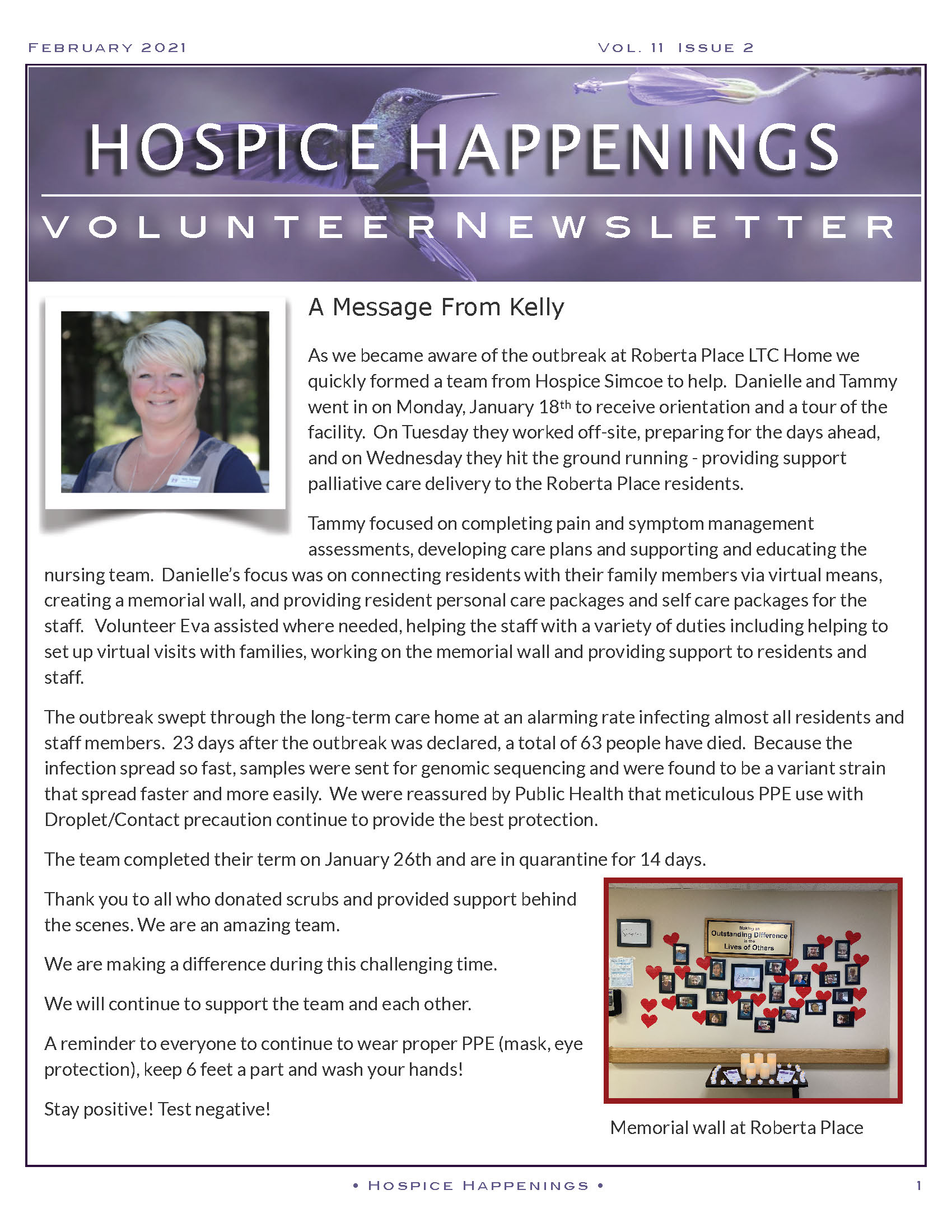 Volunteer newsletter